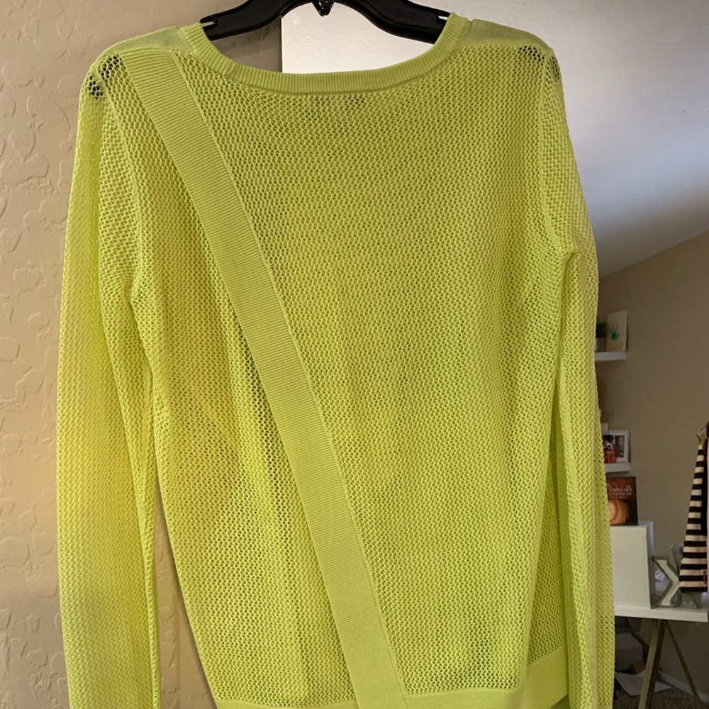 Vintage Cabi green criss cross sweater